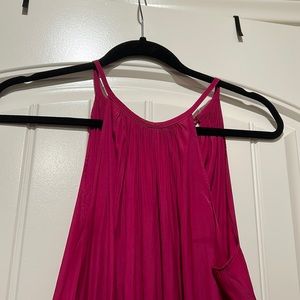 Ramy Brook magenta sleeveless midi dress